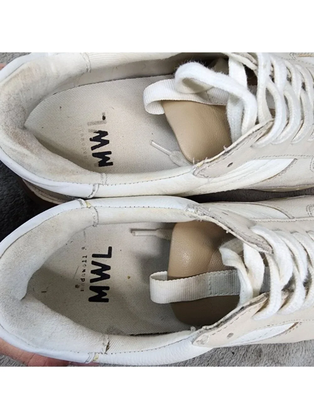 Madewell Shoes Unisex Womens Size 9 Mens Size 7.5 White Leather Sneakers *Read*